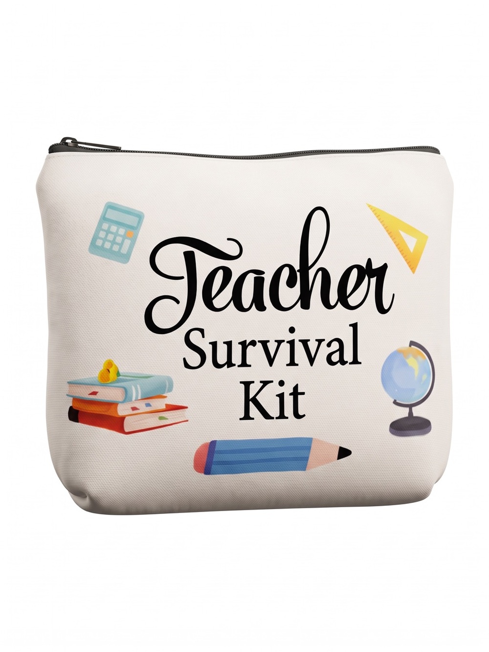 Teacher Survival Kit Pouch bag  - White